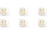 Excelsa Set Di 6 Tazze Da Espresso Honolulu In Porcellana Colorata Da 9 Cl
