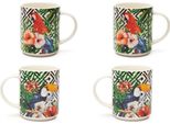 Excelsa Set Con 4 Tazze Tropical Chic Porzellan 30 Cl Bunt