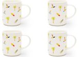 Excelsa Set Di 4 Tazze Honolulu In Porcellana Da 30 Cl Multicolore