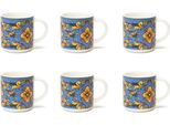 Excelsa Set Mit 6 Espressotassen Trinacria Porzellan 10 Cl Bunt
