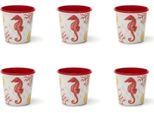 Excelsa Set Di 6 Tazze Da Espresso Porcellana Corallo 9 Cl Colorato
