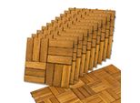 4Iq Piastrelle In Legno Acacia Mosaico Click Piastrella Per Terrazza 30X30 Cm Mosaico