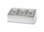 Contenitori Per Ingredienti Vertes 3 X 1/6 Gn Gastronorm, Acciaio Inox, Profondità 100 Mm, Igienico, Antiruggine, Antigraffio, Resistente Alle Temperature Da -40° A 300°C