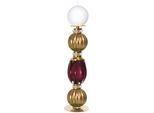Casa Padrino Luxury Crystal Candleholder Ruby Red / Gold H. 42 Cm - Italy