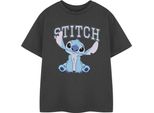 Lilo & Stitch - Maglietta "College"" Per Bambina NS8550 (128) (Carbone)"