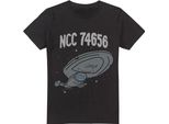 Star Trek - Maglietta "Classe Intrepida"" Da Uomo TV5647 (Xl) (Nero)"