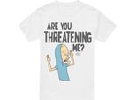 Beavis & Butthead - "Mi Stai Minacciando?"" Maglietta Per Bambini TV6311 (5XL) (Weiß)"