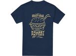 Spongebob Squarepants - Maglietta "The Krusty Krab Shock Mono"" Da Uomo TV6429 (M) (Blu Navy)"