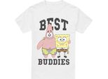 Spongebob Squarepants - Maglietta "Best Buddies"" Da Uomo TV6430 (3XL) (Bianco)"