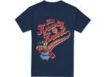 Spongebob Squarepants - Maglietta "The Krusty Krab"" Da Uomo TV6424 (M) (Blu Navy)"