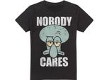 Spongebob Squarepants - Maglietta "Nobody Cares Meme"" Da Uomo TV6670 (Xxl) (Nero)"