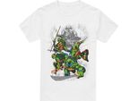 Teenage Mutant Ninja Turtles - Maglietta Da Uomo "Shredder E Le Tartarughe"" TV6666 (Xl) (Bianco)"