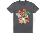 Spongebob Squarepants - Maglietta "The Whole Gang"" Da Uomo TV6659 (Xl) (Charcoal)"