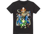Avatar: The Last Airbender - Maglietta "Team Avatar Elements"" Per Uomo TV6653 (M) (Nero)"