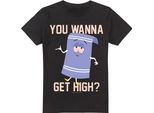South Park - Maglietta Da Uomo "Wanna Get High"" TV7192 (4XL) (Nero)"