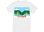 South Park - Maglietta "Bus Stop"" Da Uomo TV7215 (M) (Bianco)"