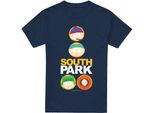 South Park - Maglietta Da Uomo TV7218 (Xxl) (Blu Navy)
