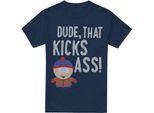 South Park - Maglietta "Stan Kicks Ass"" Da Uomo TV7251 (M) (Blu Navy)"