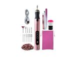 Vulpes Goods Fresa Elettrica Per Unghie, Set Per Manicure E Pedicure, Lima Per Unghie, Senza Fili E Ricaricabile, Lima Per Unghie, 11 Punte Per Unghie, 96 Rulli Abrasivi
