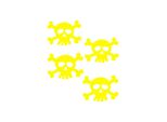 Adesivo Fluorescente Cranio Giallo