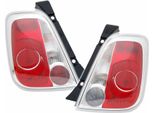 Fanali Posteriori Combinati Rossi Sinistri + Destri Per Fiat 500 Dal 2007-07/2015