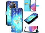 Per Honor Magic 7 Lite / X9C Custodia A Portafoglio In Pelle Finta Con Motivo Decorativo
