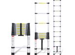 Scala Telescopica Professionale Jayseuw 3,2 M In Alluminio 150 Kg Di Portata Scala Multiuso Piedi In Gomma Antiscivolo