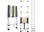 Scala Telescopica In Alluminio Bettizia 4,4M, Scala Estensibile, Scala Pieghevole, Scala Multiuso, Scala A Gradini, Scala Per La Casa, Scala Per Esterni, Portata 150 Kg