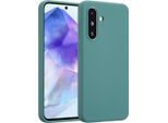 Samsung Galaxy A56/Samsung Galaxy A36 Custodia - Silicone - Custodia Morbida Accezz/Copertura Posteriore - Verde Scuro