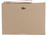 Lacoste Pochette Borsa Da Sera Anna Clutch Viennois Grenadine Marrone Chiaro