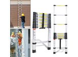 Scala Telescopica In Alluminio Jayseuw Da 3,2 M, Scala Estensibile, Scala Pieghevole, Scala Multiuso, Scala A Gradini, Scala Per La Casa, Scala Per Esterni, Portata 150 Kg