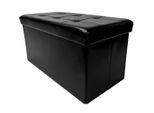 Pouf Di Seduta Con Vano Portaoggetti, Sgabello Imbottito 30 X 60 Cm, Pouf Di Seduta Imbottito In