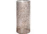 Gilde SchirmstäNder, Zylindrisch, "Purley"", Metall, Silberfarben, Ve 2, H. 50 Cm, D. 22 Cm 74161"