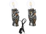Gilde Tischleuchte (Led), Hand, "Steampunk Hand"", Kunstharz, Weiß, Ve 2, L. 7 Cm, B. 10 Cm, H. 18 Cm 59049/Abverkauf Nur Solange Vorrat Reicht"