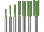 Set Di Punte Per Fresatrice Da 7 Pezzi, Gambo Da 6,35 Mm (1/4 Di Pollice), Diametro Lama Da 3 4 5 6 8 10 12 Mm, Doppia Scanalatura, Punta Per Fresatrice Diritta Per La Lavorazione Del Legno