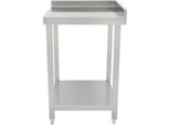Elemento Angolare Cocktail Bar Modulare Con Paraspruzzi, Acciaio Inox, 85 X 55 X 55 Cm
