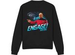 Star Trek - Felpa "Engage"" Per Uomini/Donne Unisex TV11323 (Xl) (Nero)"