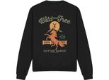 Yellowstone - Felpa "Wild & Free"" Per Bambini/Donne Unisex TV12187 (Xxl) (Schwarz)"