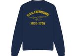 Star Trek - Felpa "Enterprise Athletic"" Per Uomini/Donne Unisex TV12278 (Xl) (Blu Navy)"