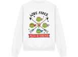 Teenage Mutant Ninja Turtles - Felpa "Pizza Is Forever"" Per Bambini/Donne Unisex TV12767 (Xxl) (Weiß)"