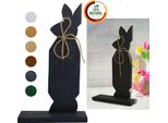 Floranica Decorazione Pasquale Coniglio In Legno Antracite 30 Cm Decorazione Di Pasqua Ornamento Primaverile Diy