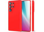 Nalia Phoenix Per Samsung Galaxy S25 Ultra - Custodia In Silicone Liquido - Rosso Fuoco