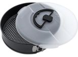 1.07 Teglia Rotonda Con Coperchio - Ø 26 Cm Circa - Teglia Antiaderente Grigio Scuro (Teglia Rotonda Con Coperchio)