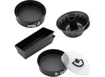 Set Da Forno Xxl In Grigio Scuro - 1 Teglia Con Coperchio E 2 Teglie Rotonde, Tortiere E Tortiere (Set)