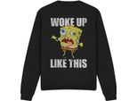 Spongebob Squarepants - Felpa "Woke Up Like This Meme"" Per Bambini/Donne Unisex TV12839 (Xxl) (Schwarz)"