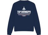 Top Gun - Felpa "Top Grandpa"" Per Uomo/Donna Unisex - Festa Del Papà TV13173 (S) (Blu Navy)"