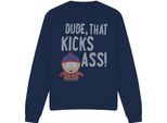 South Park - Felpa "Stan Kicks Ass"" Per Bambini/Ragazzi Unisex TV13296 (Xxl) (Marineblau)"
