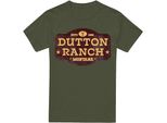 Yellowstone - Maglietta "Dutton Ranch"" Da Uomo TV13406 (Xl) (Verde Militare)"