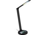 Briloner Cuma Led Lampada Da Tavolo, Superficie Di Carica Induttiva, Dimmerabile, Nero