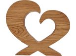 Cuore Rustico In Legno Massiccio Di Rovere Oliato Decorazione Da Tavolo 40.12-007